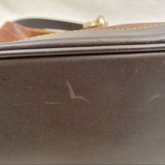 Dooney & Burke Logo Lock Hobo Croc Shoulder Bag with Matching Make Up Case - Picture 14 of 14